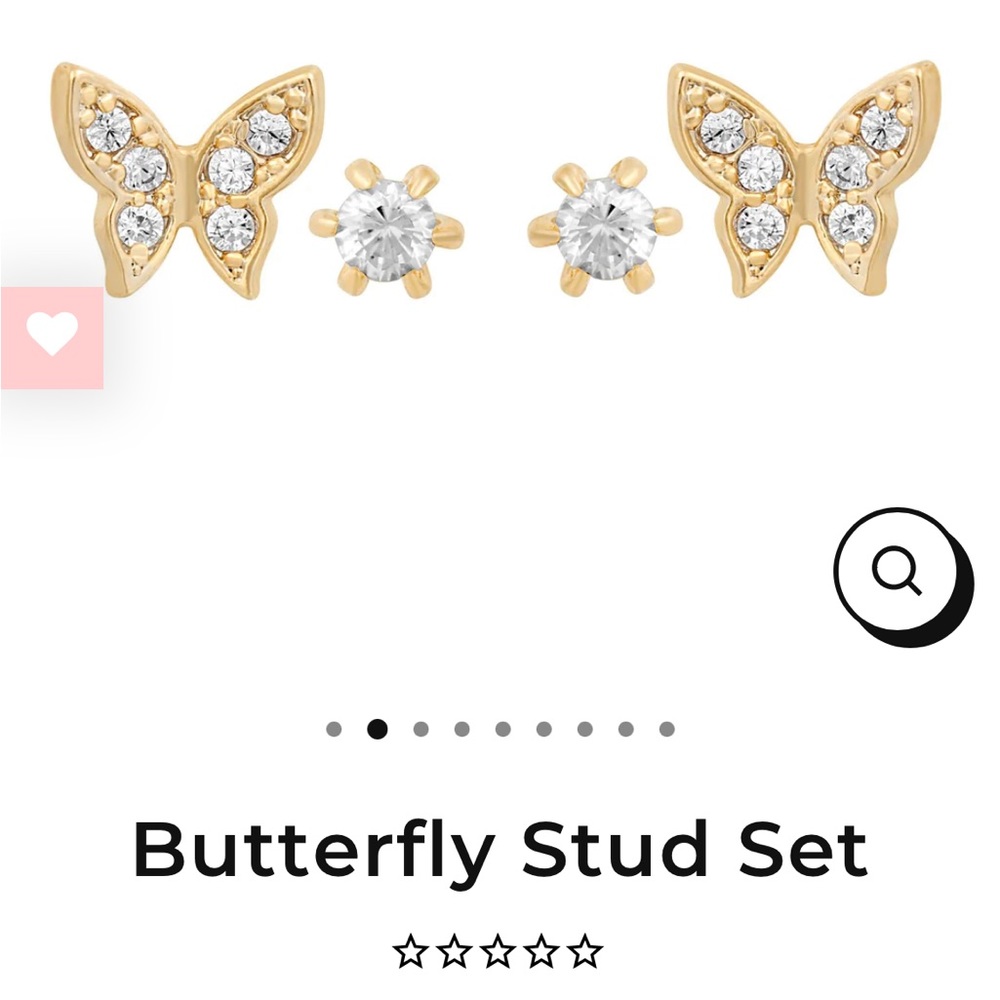 NWT! Girls Crew Butterfly Stud Set